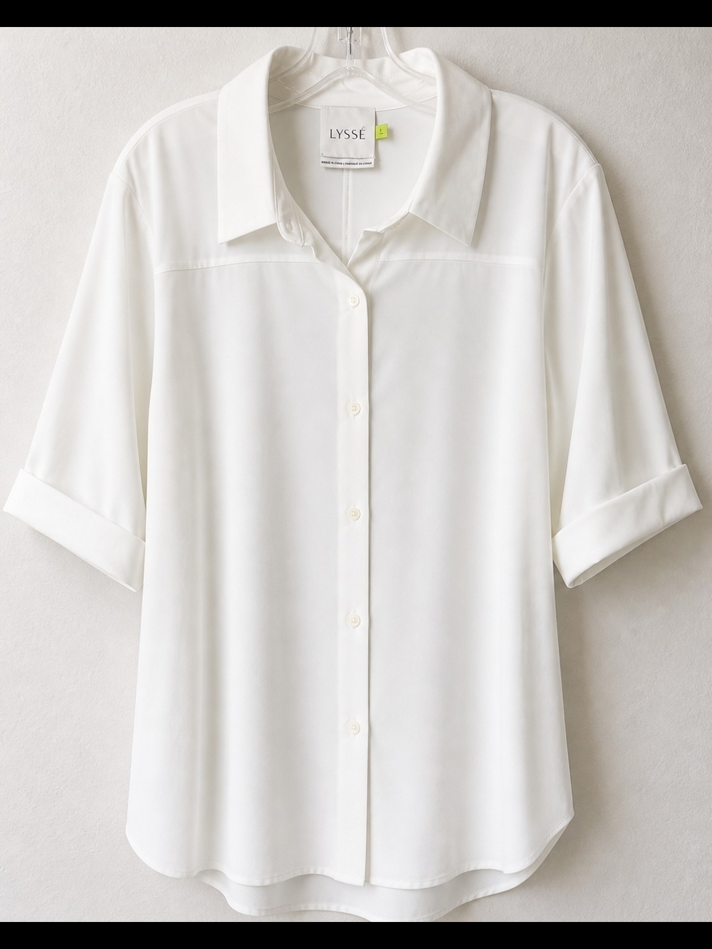 Lysse Classic White Button-Down Blouse